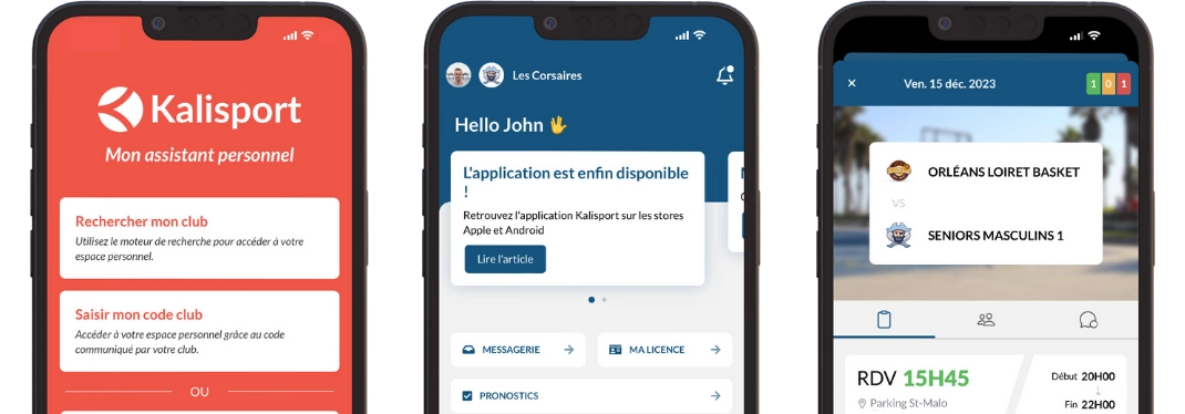 Application mobile et logiciel pour associations sportives